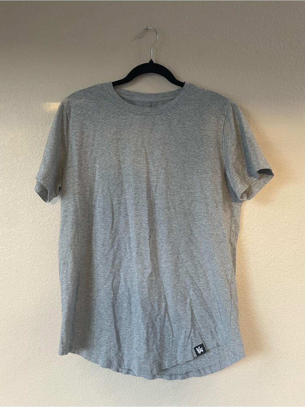 YoungLA Men’s Gray T Shirt Short Sleeve Stretch Cotton Athletic Basic Large